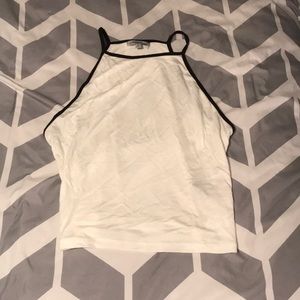 Black and white cropped shirt